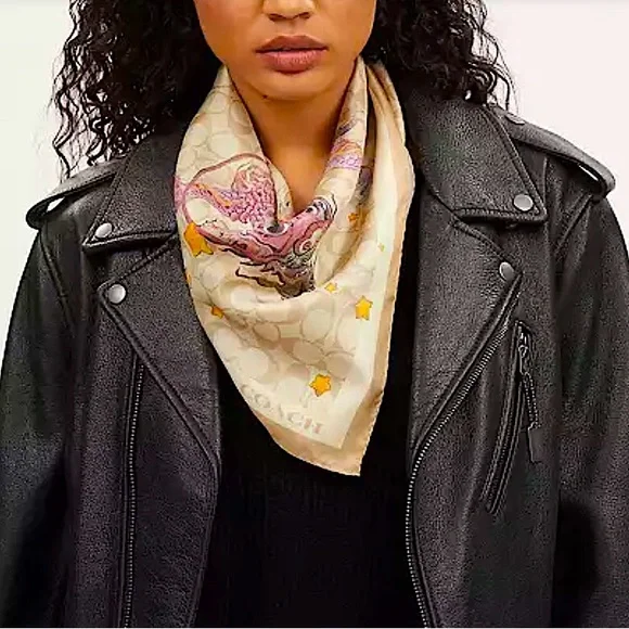 🧧Coach Lunar New Year of the Dragon Silk Scarf - Picture 2 of 2